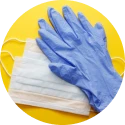 Disposable gloves and masks