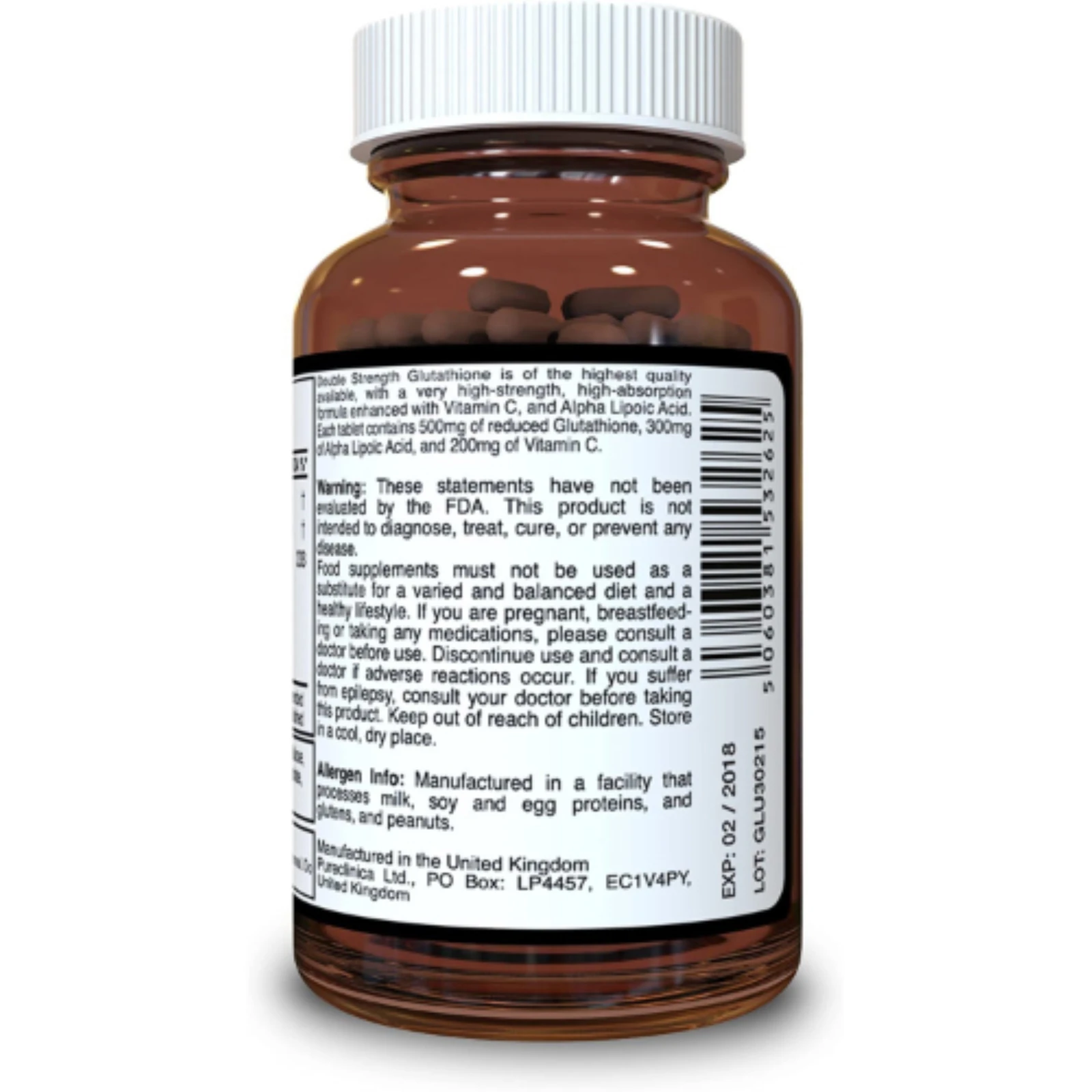 pureclinica glutathione Buy Double Strength With 300mg Ala And 200mg Vitamin C Tablets 78g 68 Tablets Online in UAE THE B-12 STORE, CAPE