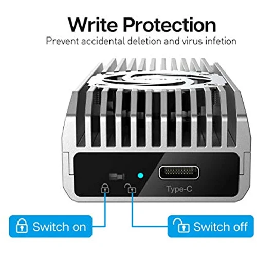 Buy Ineo SSD Enclosure Built-In Cooling Fan Grey C2598-NVMe