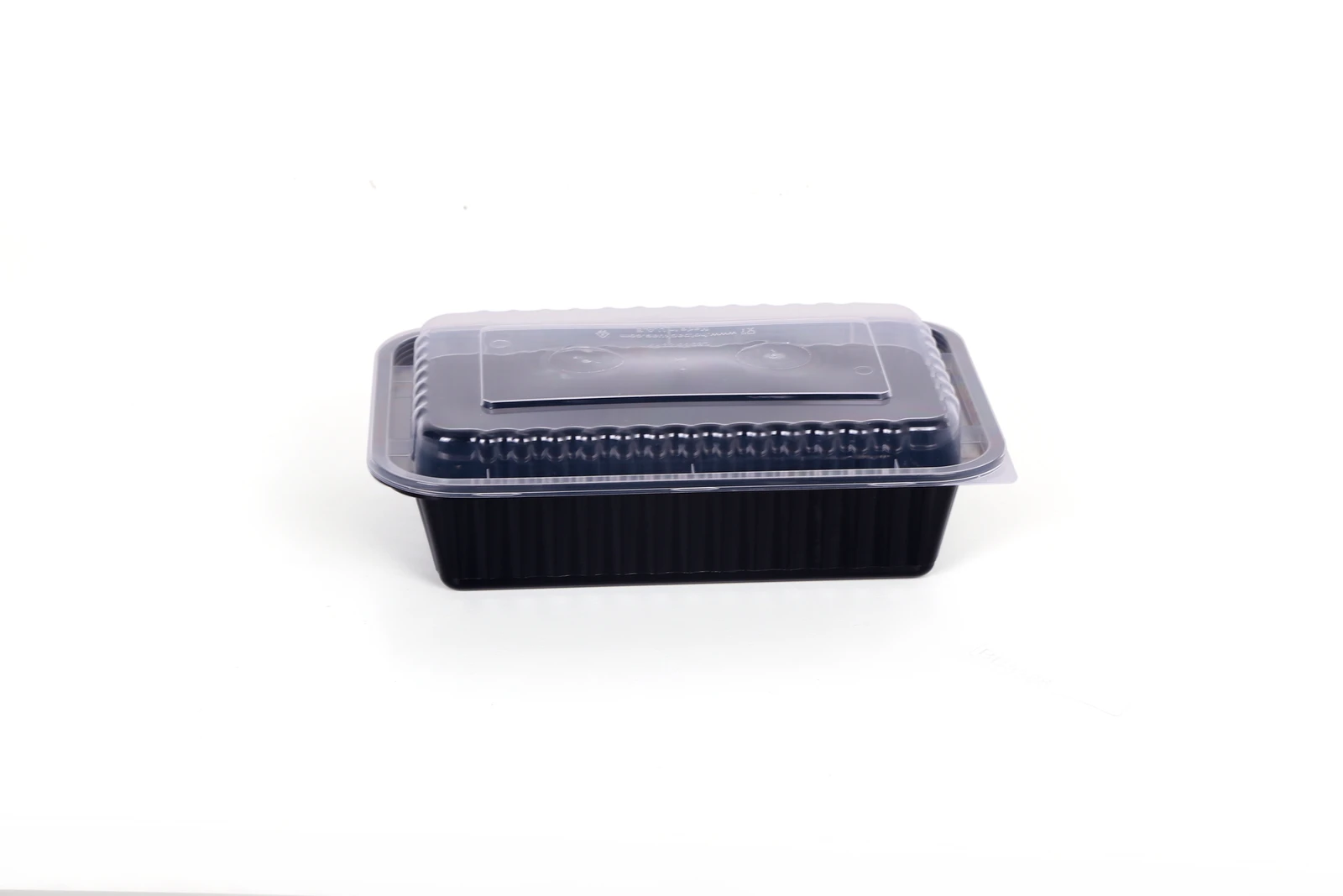 Hotpack Black Base Rectangular Container With Lids 828 ml 150 Pieces