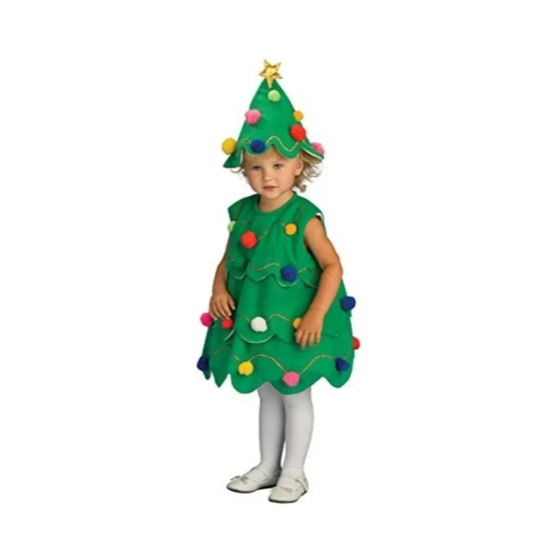 Buy FancyDressWale Christmas Tree Dress For Kids, X-Mas Costume