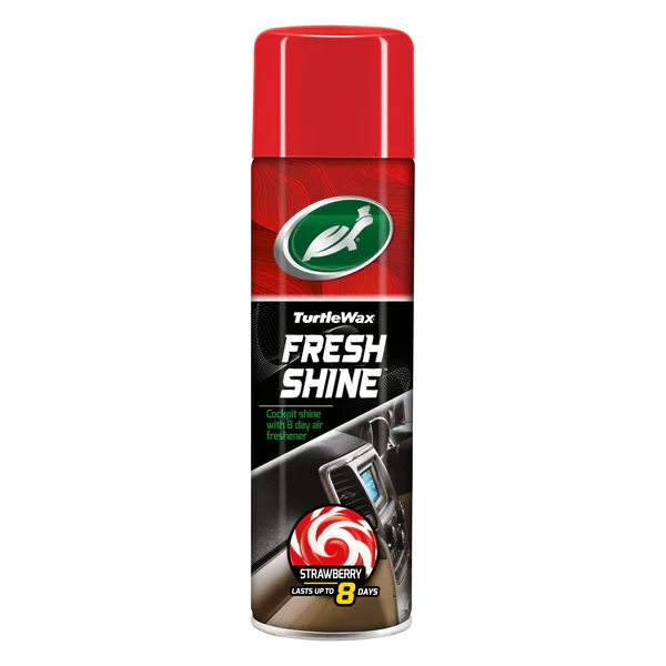 Turtle Wax Fresh Shine Car Cockpit Shine & Air Freshner Strawberry Scent 500ml