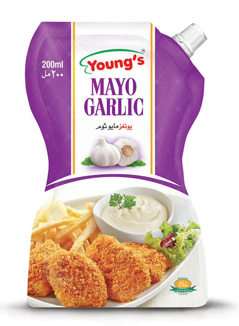 Young's Mayo Garlic Pouch 200 ml