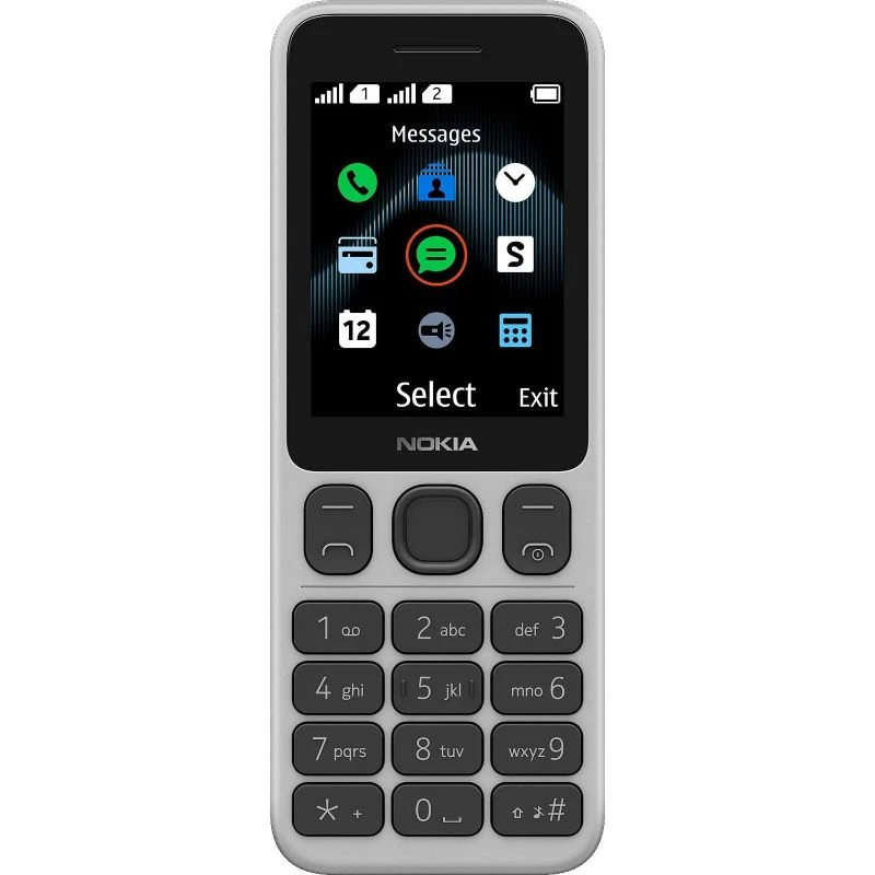 Nokia 125 2G Dual Sim Mobile 4MB TA-1253 White Black Arabic Version
