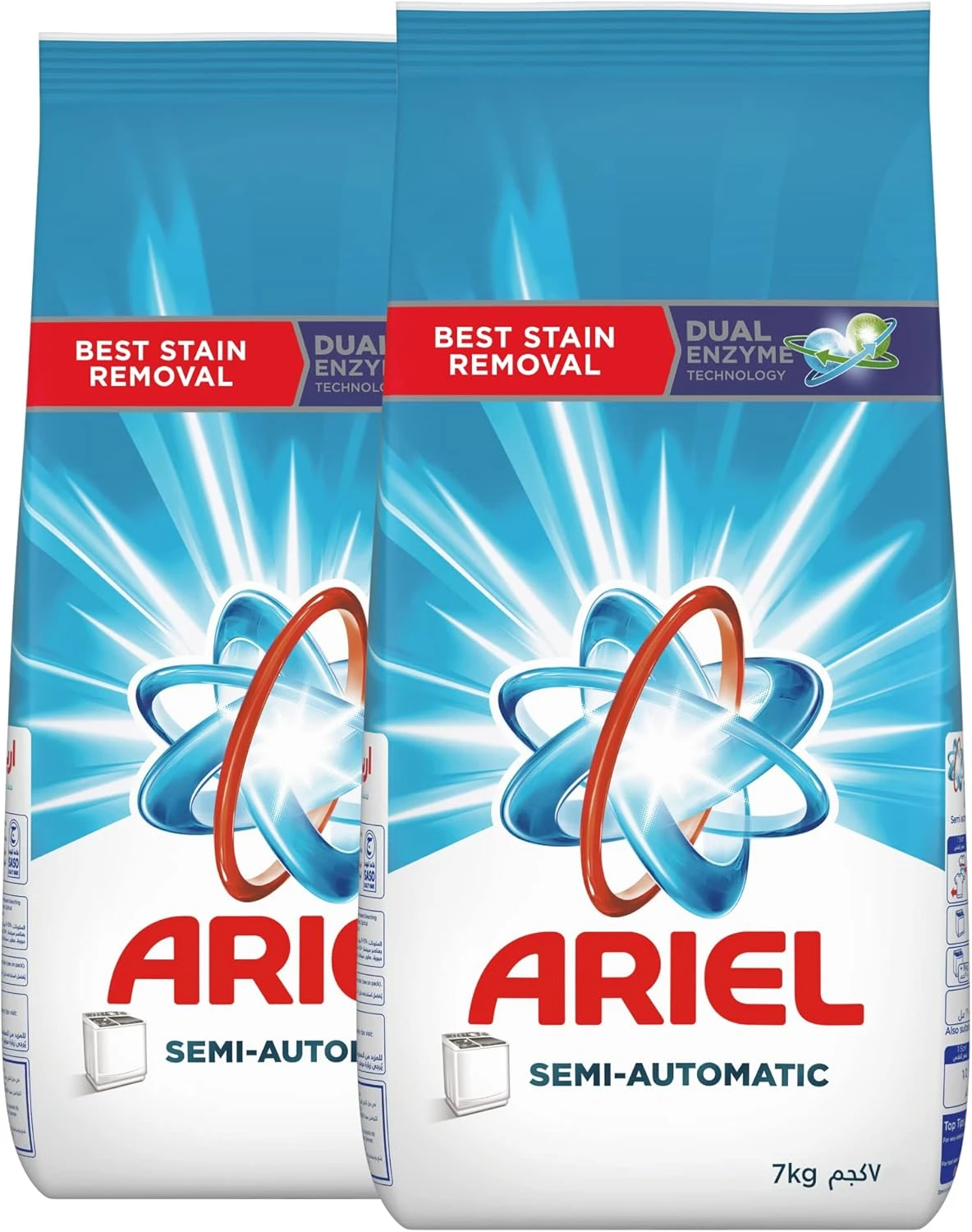 Ariel Blue Original Powder Detergent Pack of 2 x 7KG