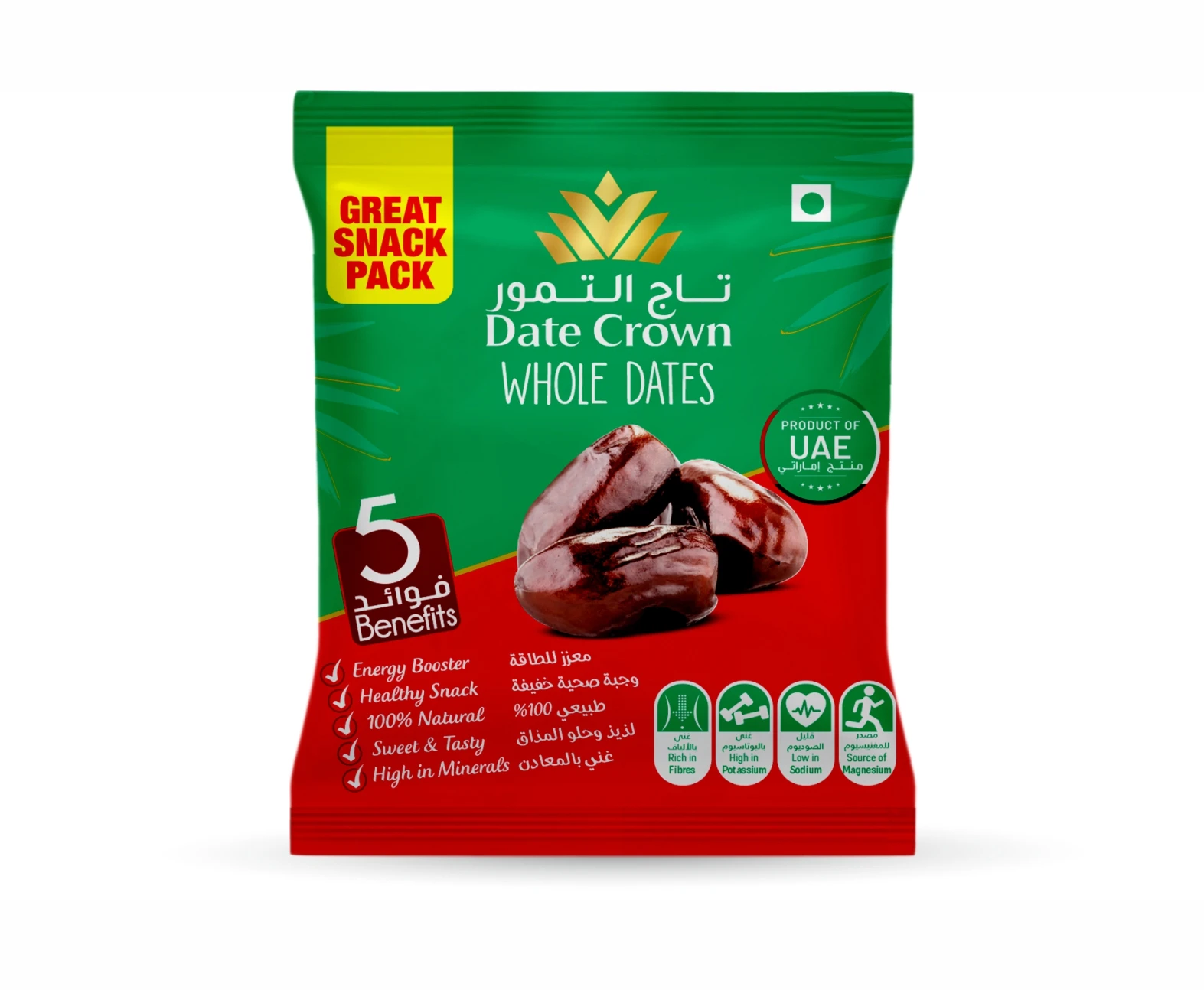 Buy Date Crown Khenaizi Dates 2+1 Promo Pack, 500g x 3 Online in