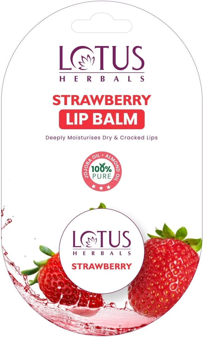 Lotus Herbals Lip Balm Strawberry, 5gm