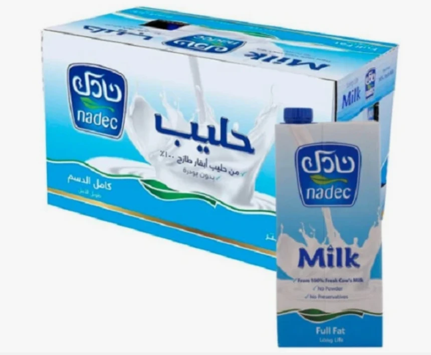 نادك حليب كامل الدسم - 1 لتر × 12