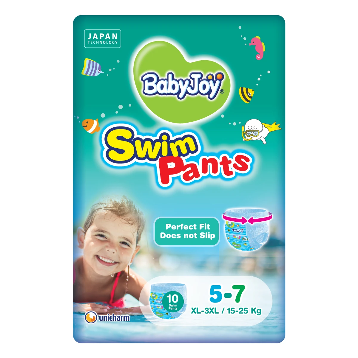 Buy BabyJoy Swim Pants Diaper, Size 7, XL 3XL, 15-25 Kg