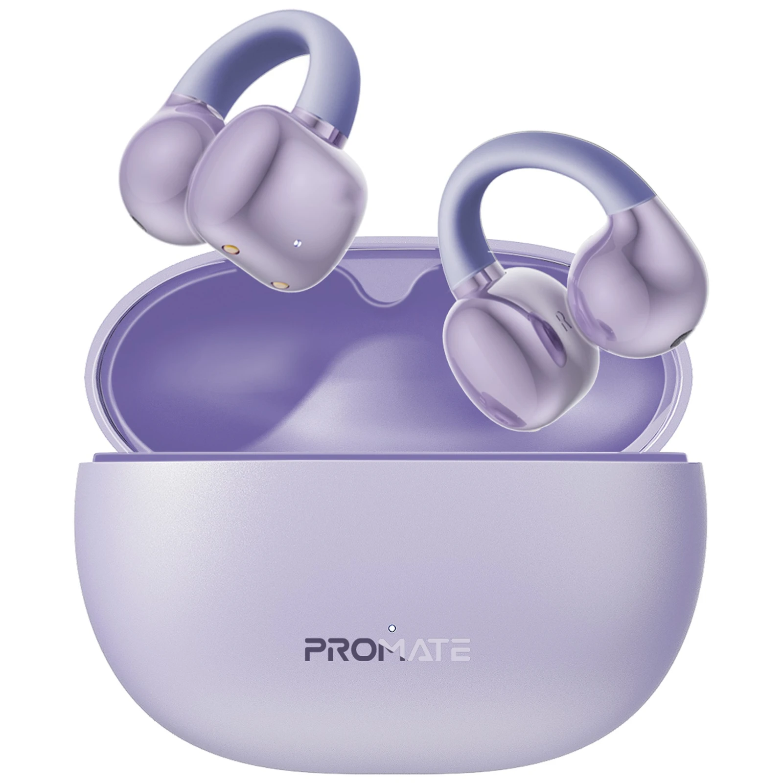 Promate AudioFit™ Open Ear Clip On TWS Earbuds w/ IntelliTouch Purple
