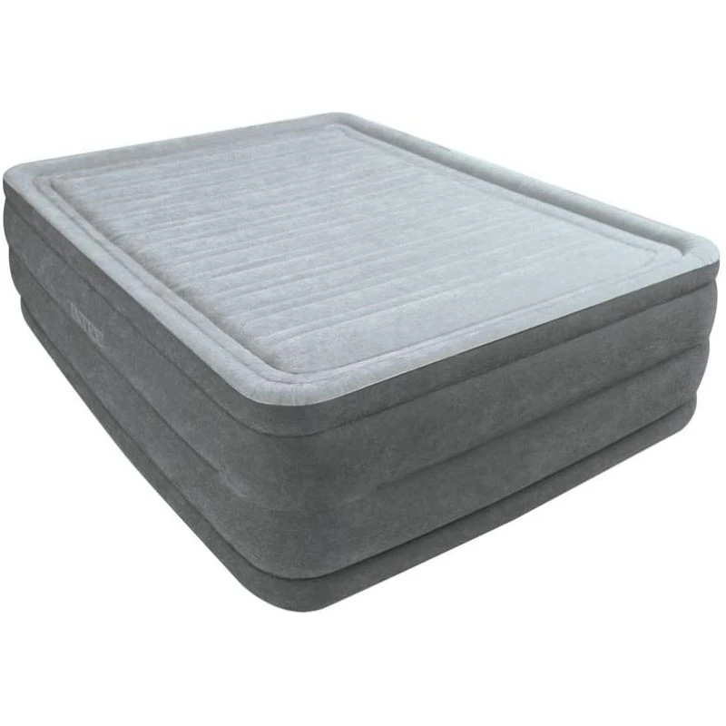 Intex Queen Comfort-Plush Airbed With Fiber-Tech Bip 2.03L x 1.52W x 0.56T Meters Grey