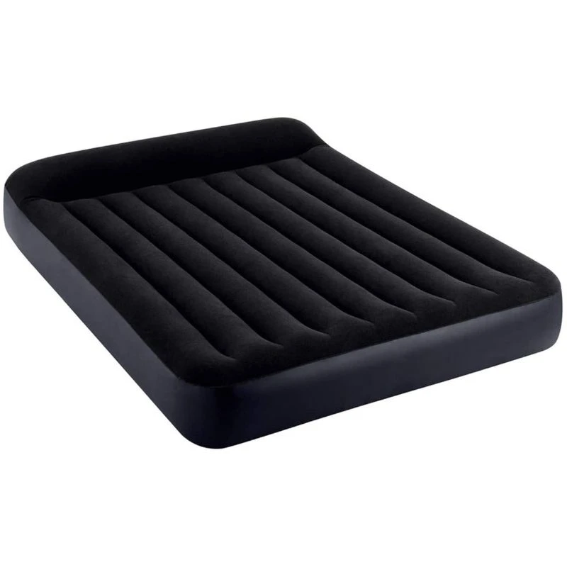 Intex Queen Pillow Rest Classic Airbed with Fiber-Tech Bip 	‎152 x 203 x 25 cm Black