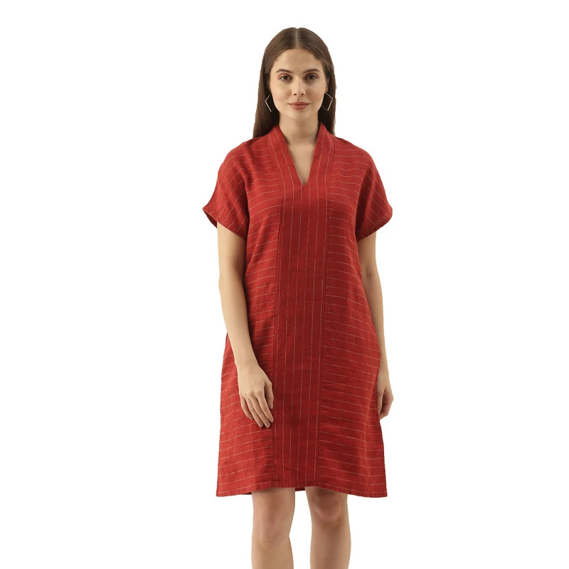 chinese dress ladies Meraki Wrap Dress Khaki – LUXMII main image 0