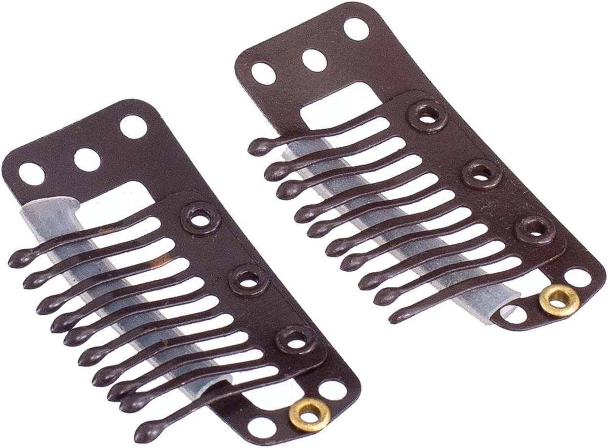 Buy Estelle 100 Pieces 10 Teeth Holes Metallic Snap Clip Ins For