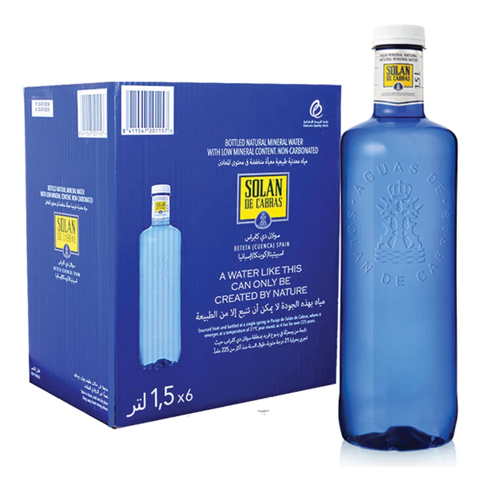 Buy Solán De Cabras 1.5LX6 Natural Mineral Water PET - The Gift of Nature  Online in UAE | Tradeling