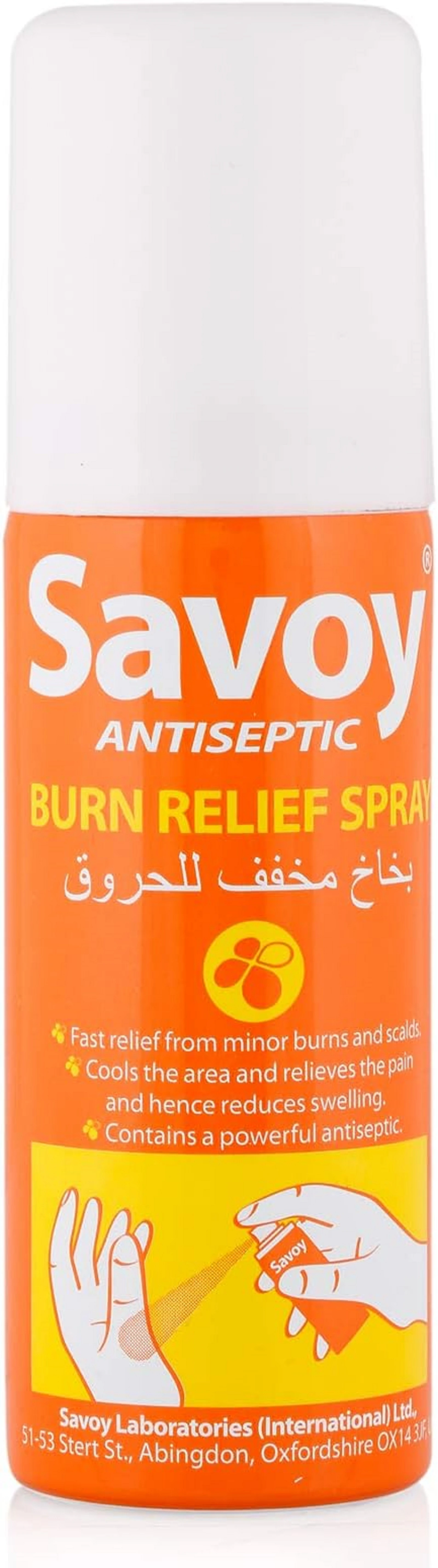 Savoy Antiseptic 50ml Burn Relief Spray Pack of 36pcs,50ml
