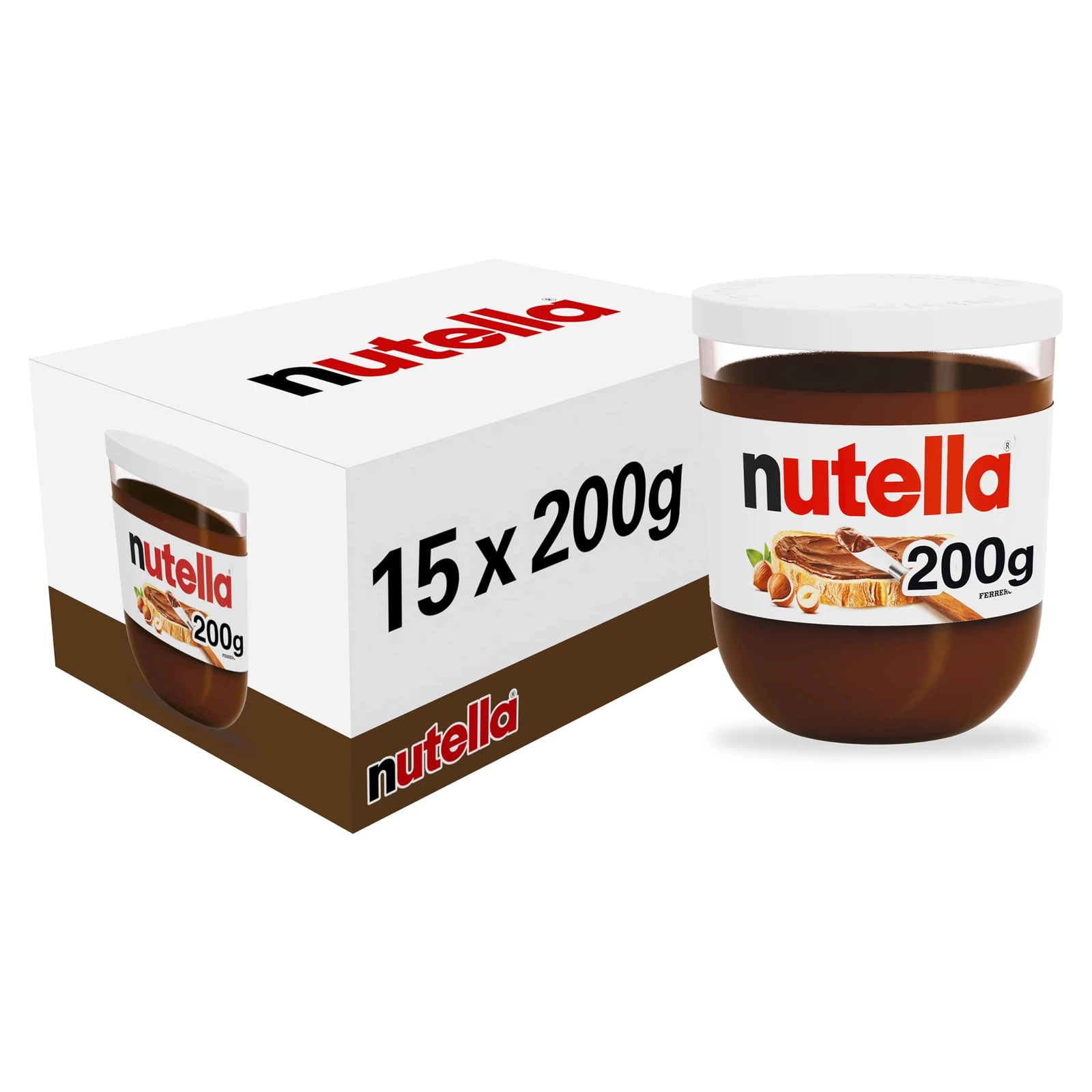 Nutella Hazelnut Spread 200g × 15
