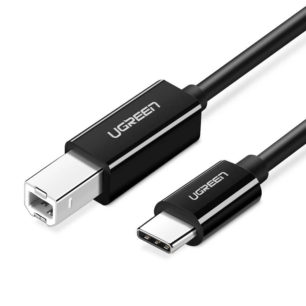 Ugreen Usb-C Male To Usb-B 2.0 Male Printer Cable Abs Plastic Case 1M Black