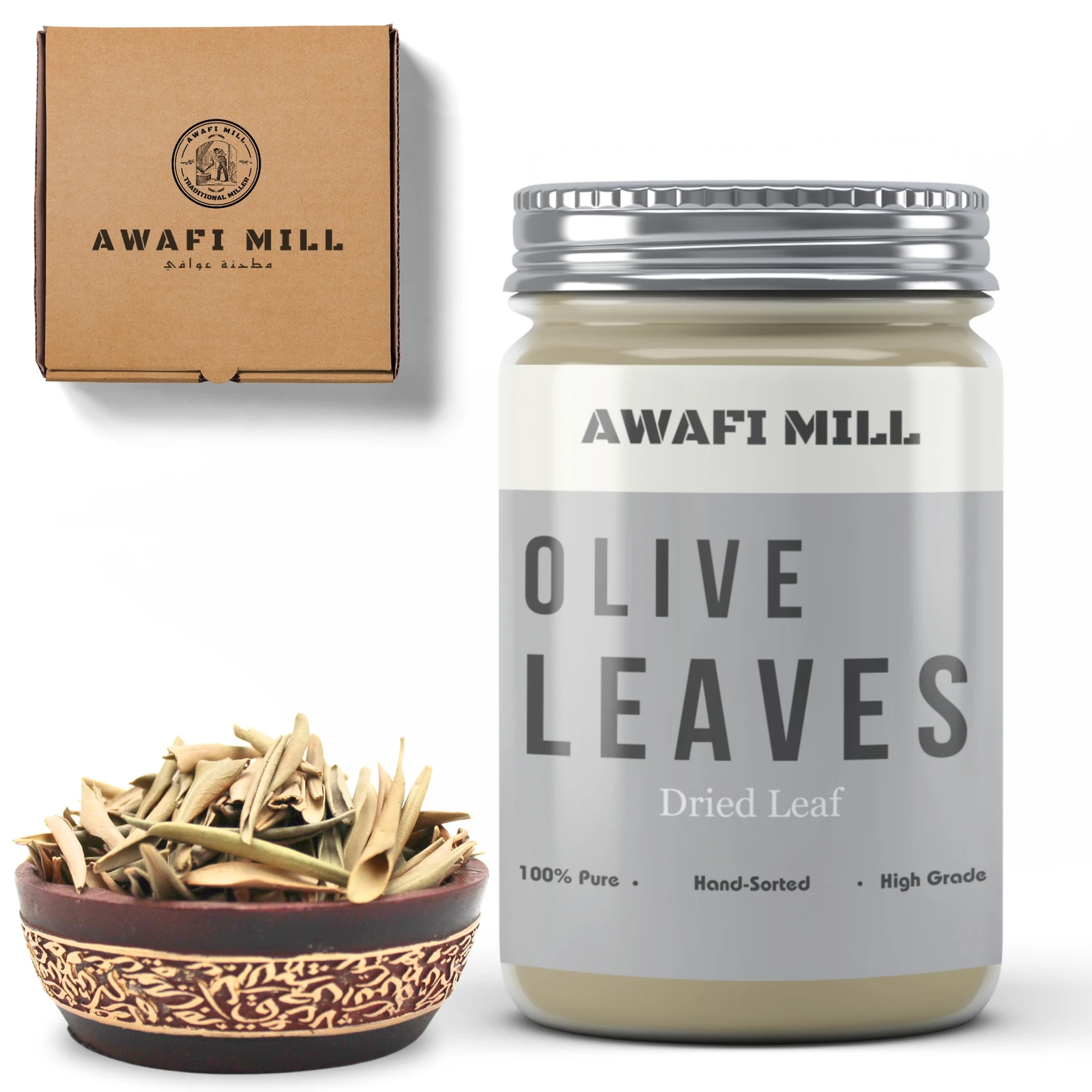 AWAFI MILL Dried Olive Leaf | Greek Olive Leaves - Premium Quality 50 gram
