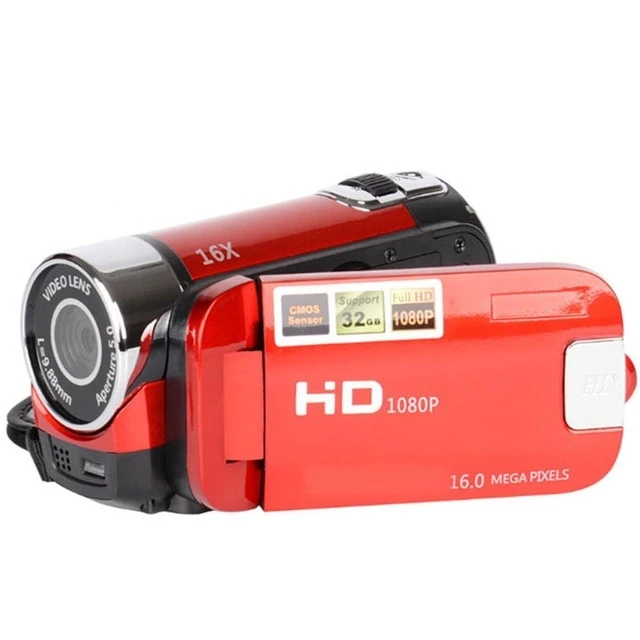 Digital Zoom Camera - 16MP HD, 16X Zoom, Travel DV, SUNSKY (Red)
