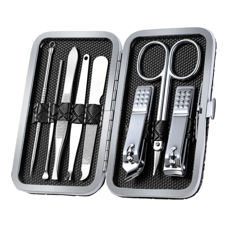 Stainless Steel Nail Trimming Set - 3 PCS Grooming Kit by SUNSKY, Black