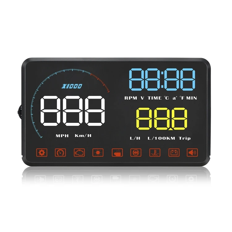 شاشة عرض رأسية OBD2 HUD - شاشة سيارة عالمية بحجم ٥.٥ إنش | SUNSKY