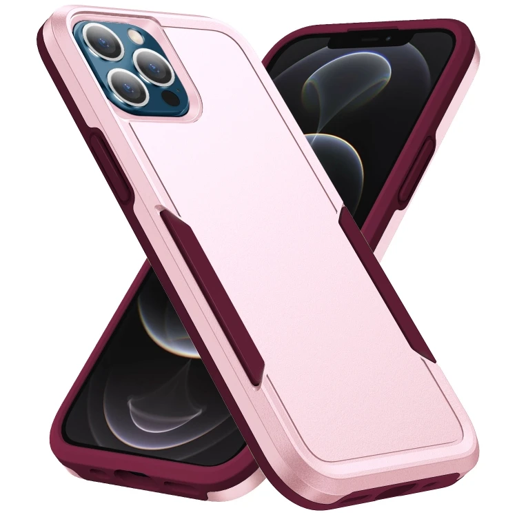 iPhone 12 Pro Max Case - Heavy Duty Shockproof Armor, Pink - SUNSKY