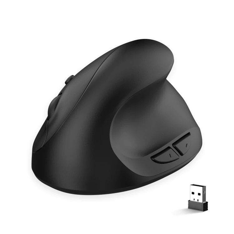 Wireless Ergonomic Gaming Mouse - 2.4G Vertical Design, X10 (Black)
