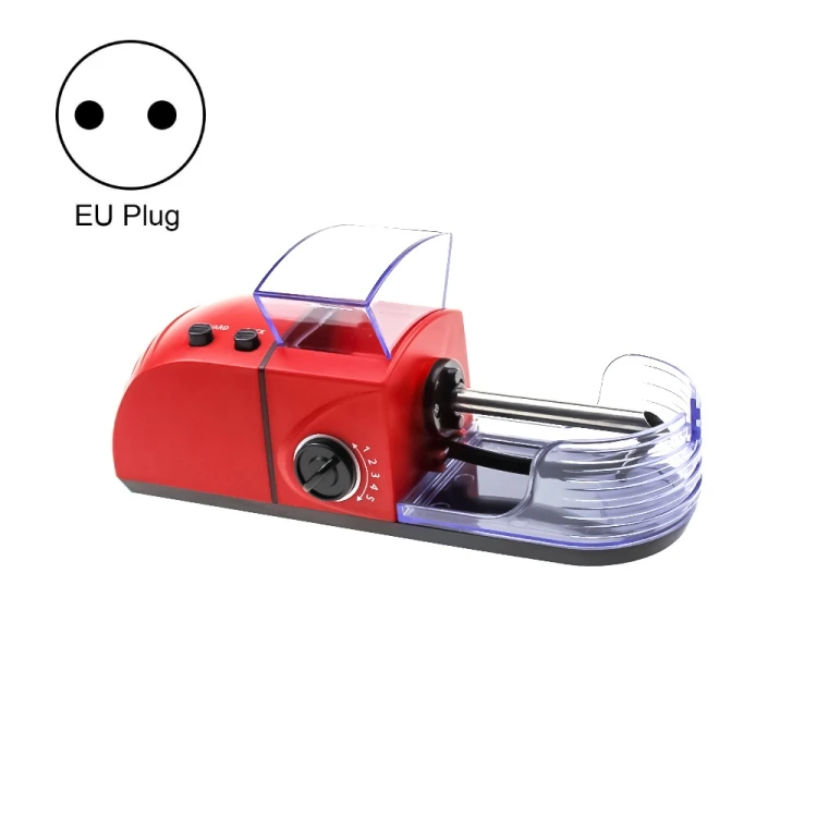 Portable Electric Cigarette Maker - Fully Automatic, Adjustable, EU Plug - SUNSKY Red