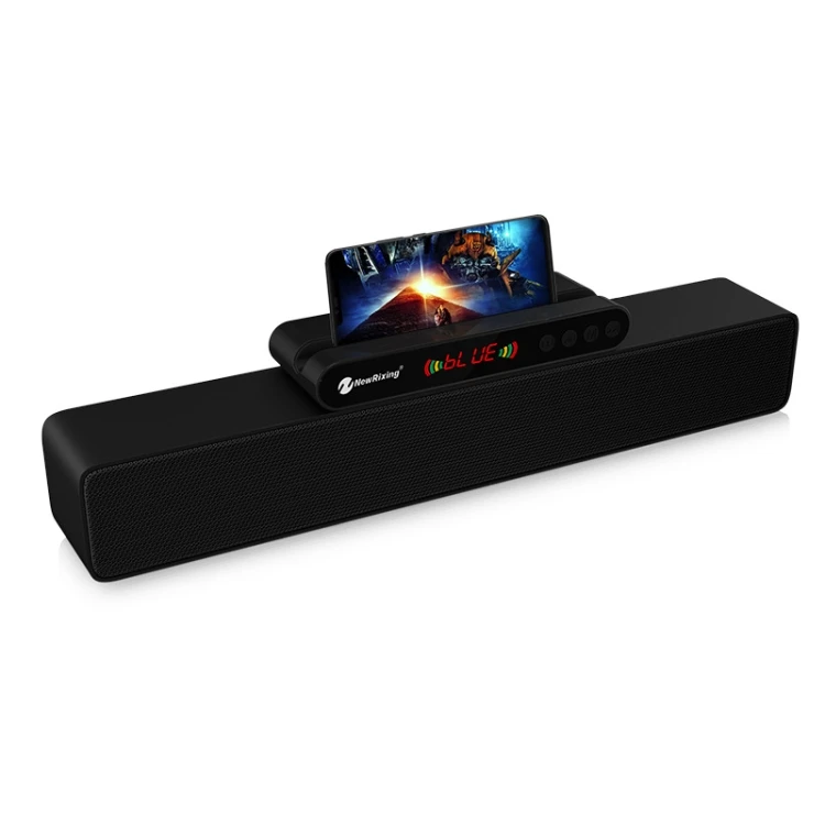LED Bluetooth Portable Speaker - 10W TWS Stereo Surround Sound System (SUNSKY NR-5017, Black) Black