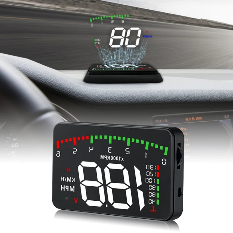 عرض البيانات على الزجاج الأمامي OBD2 - شاشة سيارة ٣.٥ بوصة لعرض السرعة، عدد الدورات في الدقيقة، درجة الحرارة، المسافة المقطوعة - SUNSKY