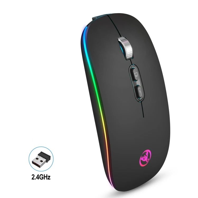 Wireless RGB Gaming Mouse - 1600 DPI, Adjustable, 2.4G, HXSJ M103FG