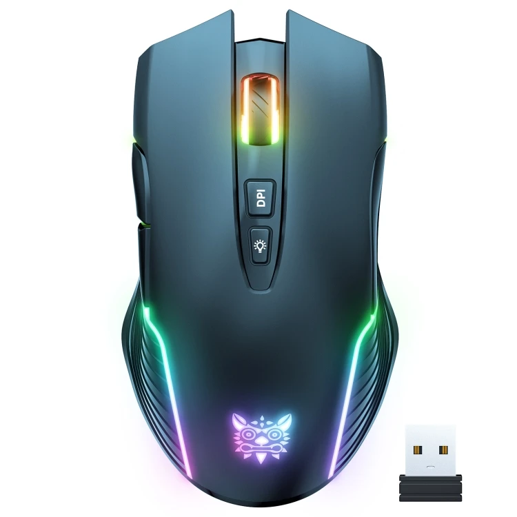 Wireless Gaming Mouse - 2.4G RGB Lighting, ONIKUMA CW905 (Black)