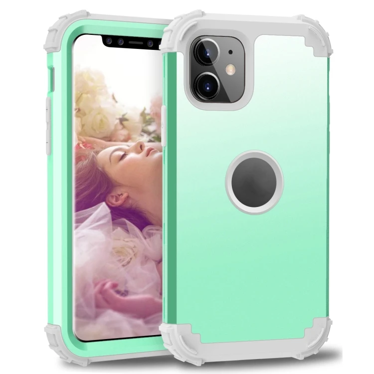 iPhone 11 Anti-Drop Protective Case - PC+Silicone, Green - SUNSKY