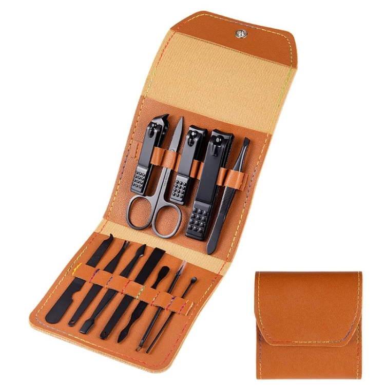 Nail Art Tool Set - 12 in 1 Manicure Kit with Nail Clippers & Scissors