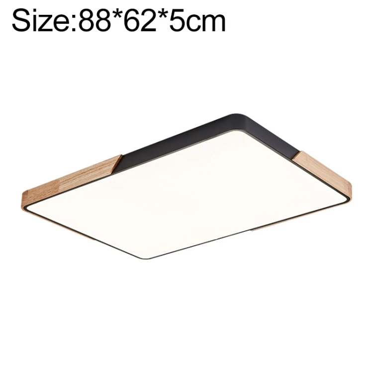 LED Ceiling Lamp - Stepless Dimming, Black, 88x62cm - SUNSKY Black