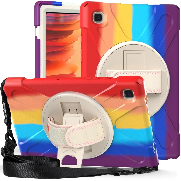 Samsung Galaxy Tab A7 10.4 Case - Shockproof Colorful Silicone & PC with Holder, Shoulder & Hand Strap