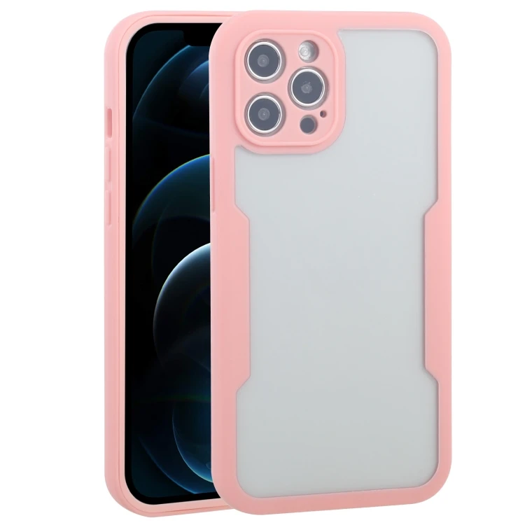 iPhone 12 Pro Max Case - Shockproof Acrylic + TPU Full Coverage, Pink