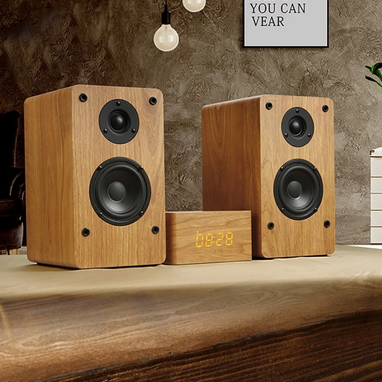 Bluetooth Wooden Desktop Speaker - Coaxial, Yellow, SUNSKY D1 Yellow