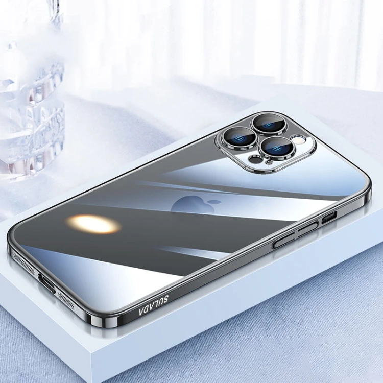 SUNSKY SULADA JINGJIA Series Lens Protector PC Phone Case For iPhone 15 Pro Max Black