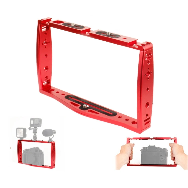 Diving Handheld Grip Stabilizer for GoPro HERO9/8/7 - Red Clamp Case