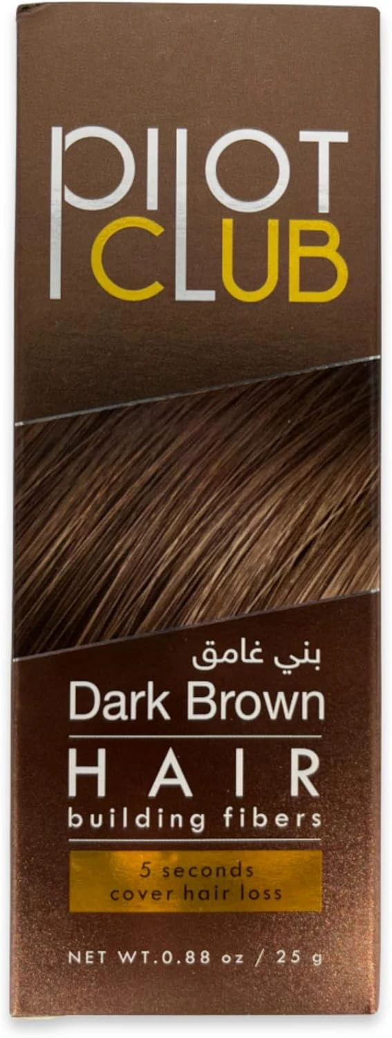 Pilot Club Hair Building Fibers The 5 Seconds Cover Hair Loss - Dark Brown 25g