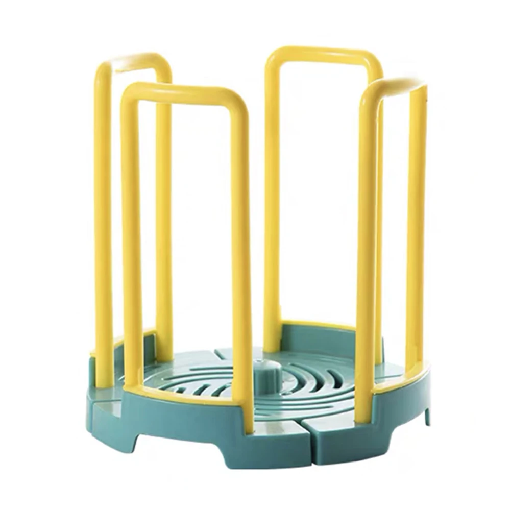 Retractable Bowl Rack - 3pcs Dish Drying Stand, Blue & Yellow Drainer Blue Yellow,3pcs