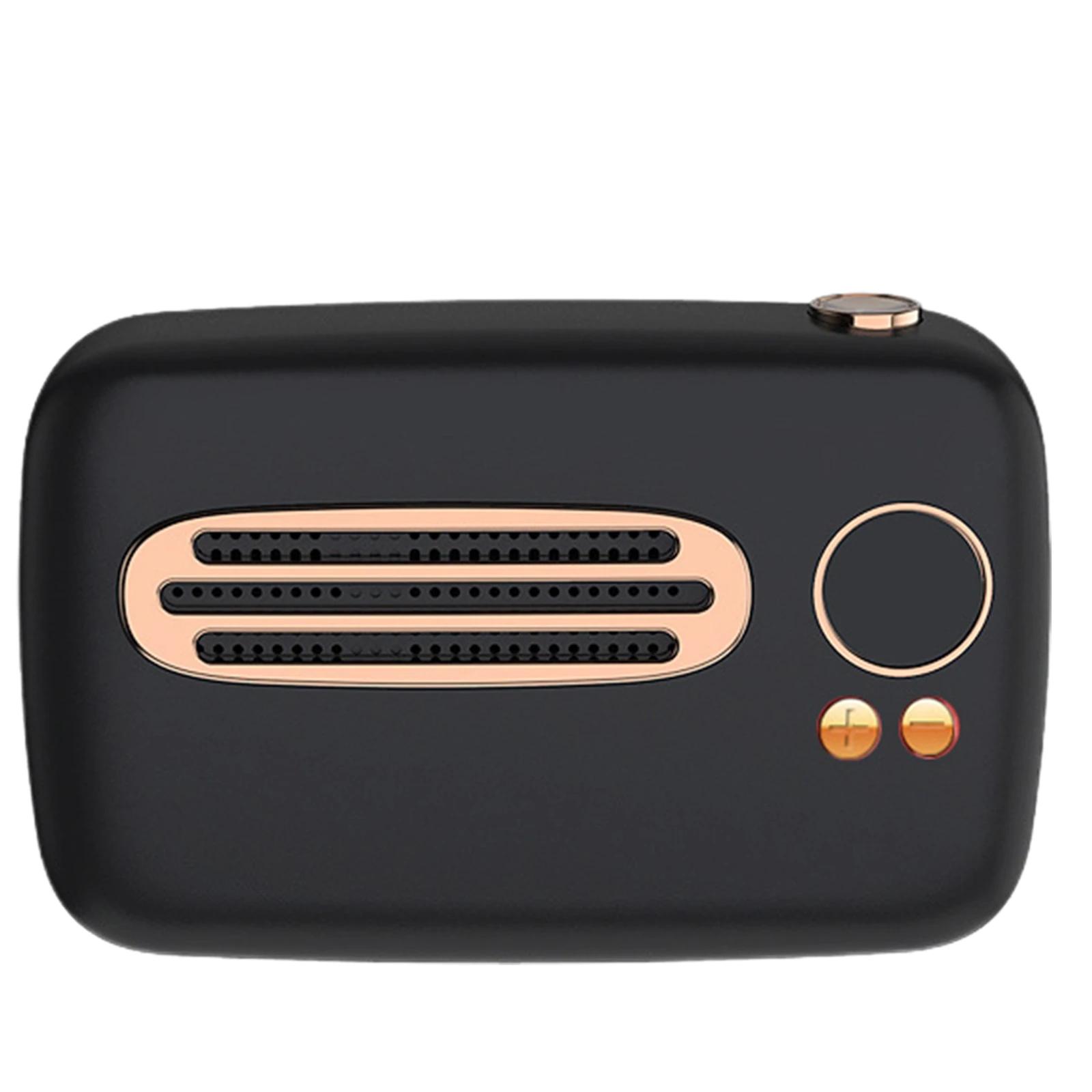 Vintage Bluetooth-Compatible Speaker Portable ABS Wireless Smart Speakers Black