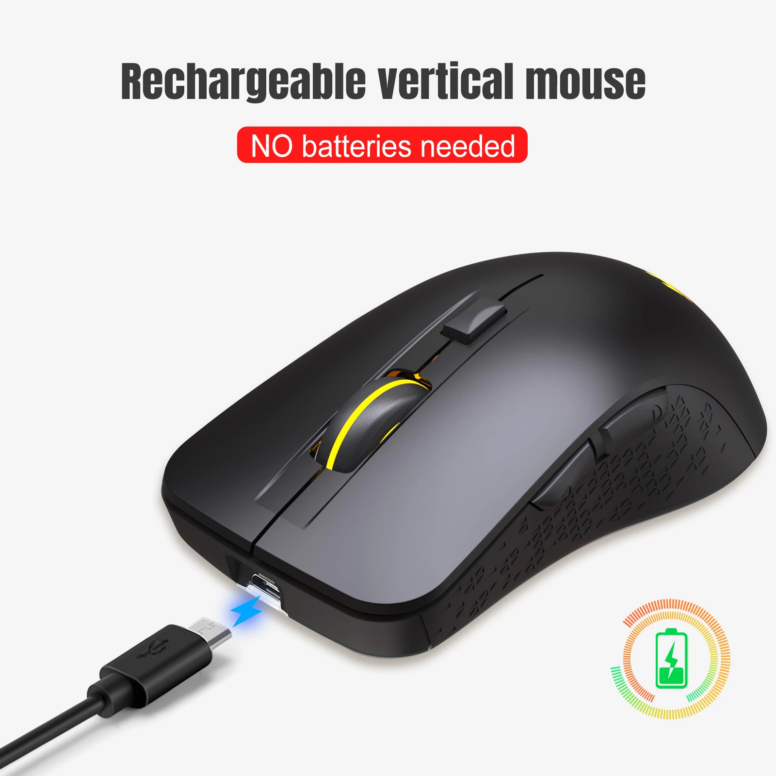 Rechargeable Gaming Wireless Mouse Portable Comfortable Cordless Laptop Mouse
