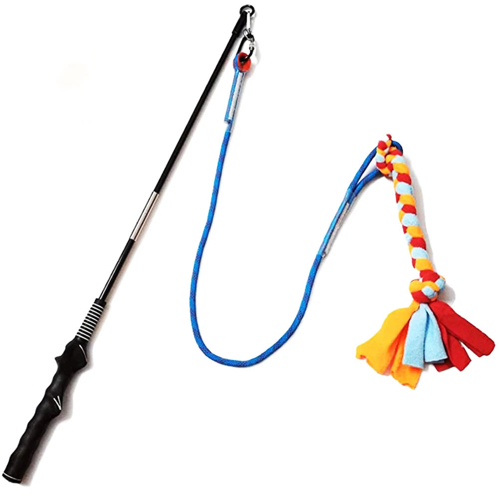 Dog Flirt Bar Toy - Interactive Rope Trainer for Outdoor Play