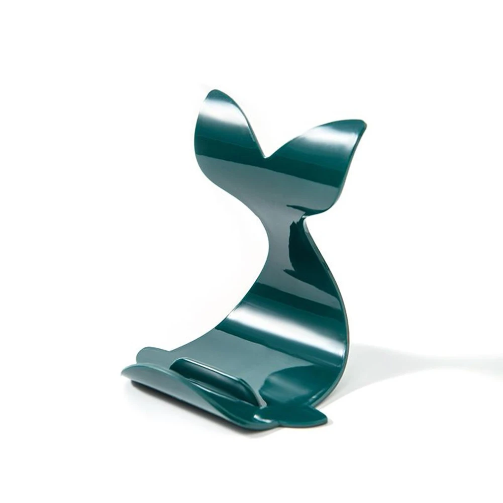 Cartoon Desktop Phone Holder Universal Plastic Phone Stand Multipurpose Phone Support Bracket Emerald Green