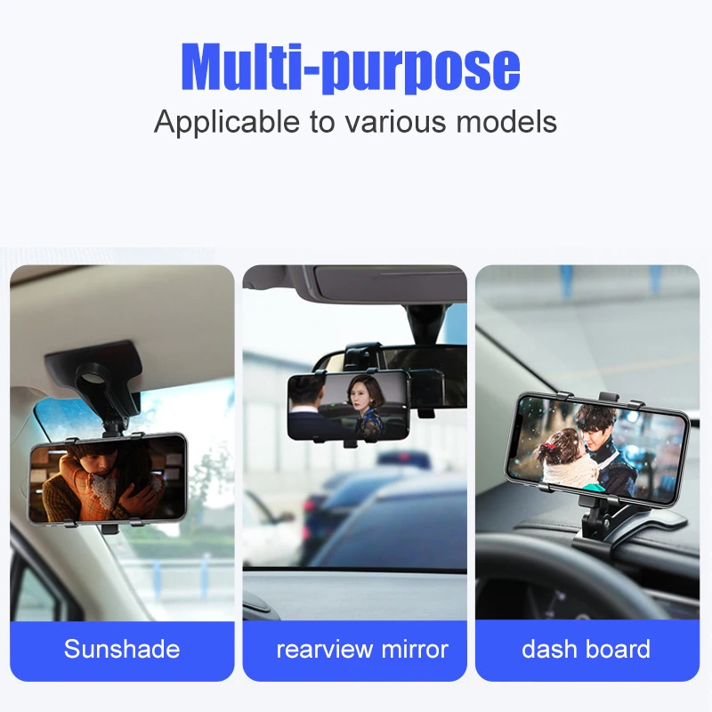 Spida Mount 360 Degree Rotatable Car Holder Universal Phone Clip Stand Bracket For Mobile Phone NEW