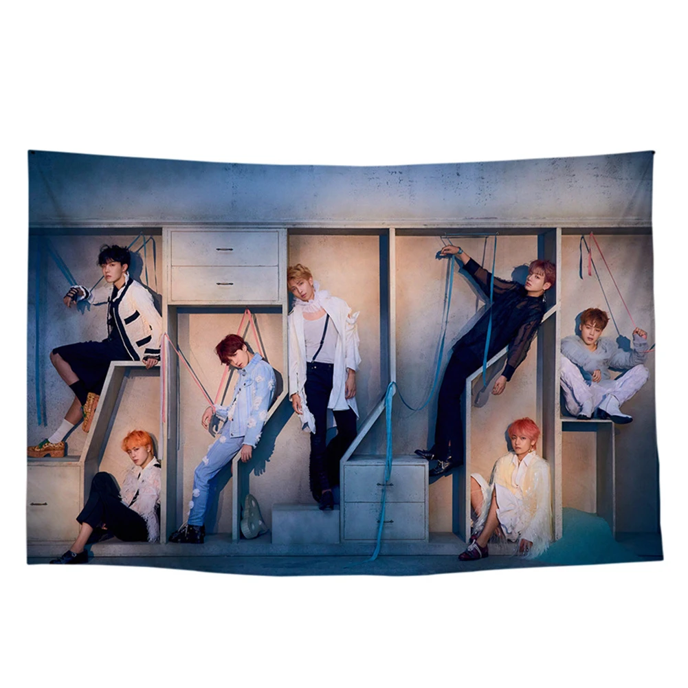 BTS KPOP Poster Tapestry - 100x70cm Polyester Wall Hanging Decor 100*70,Polyester,GT20201029-12