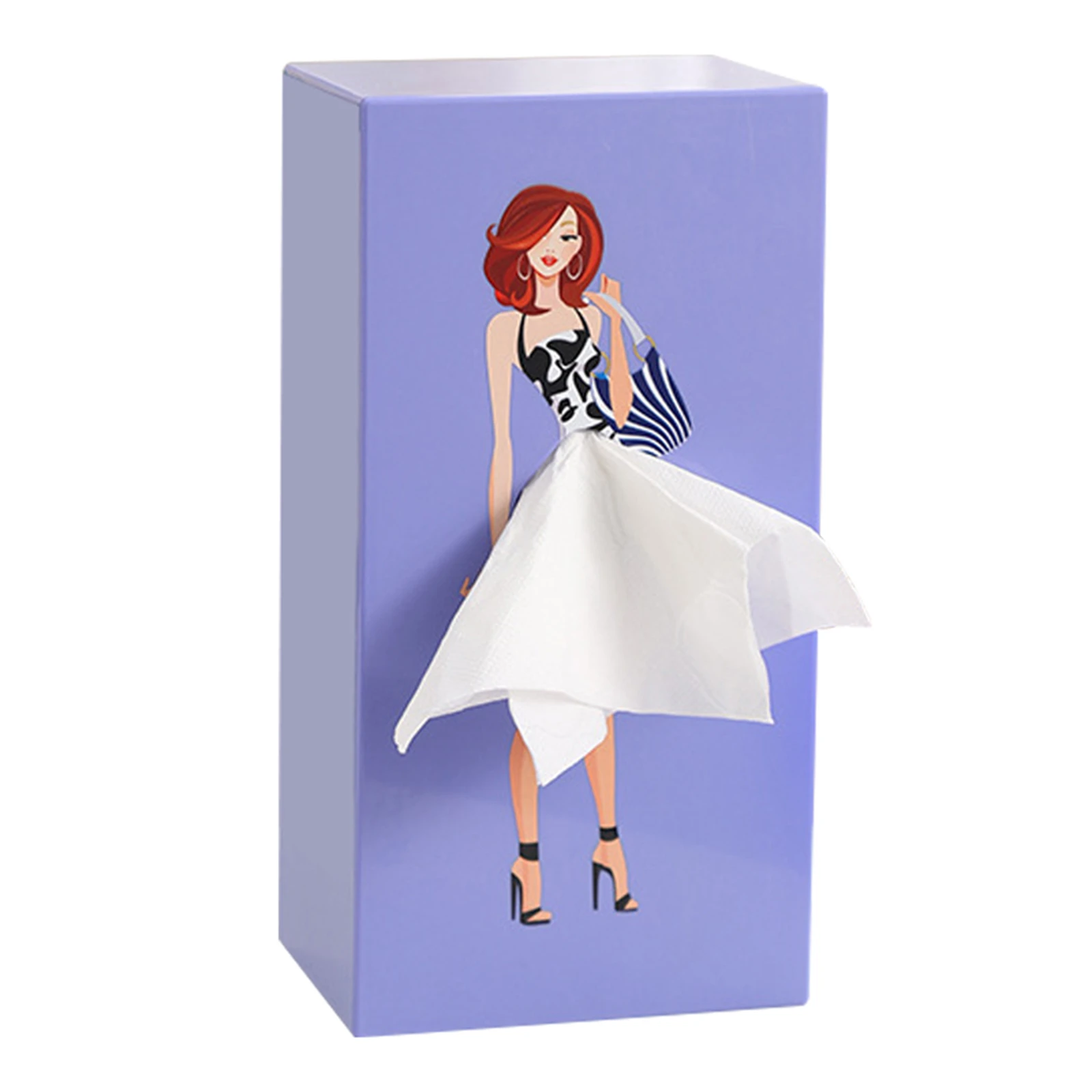 Flying Skirt Tissue Box Easy Access Funny Tabletop Tissue Box Holder For Kitchen Dining Room A